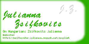 julianna zsifkovits business card